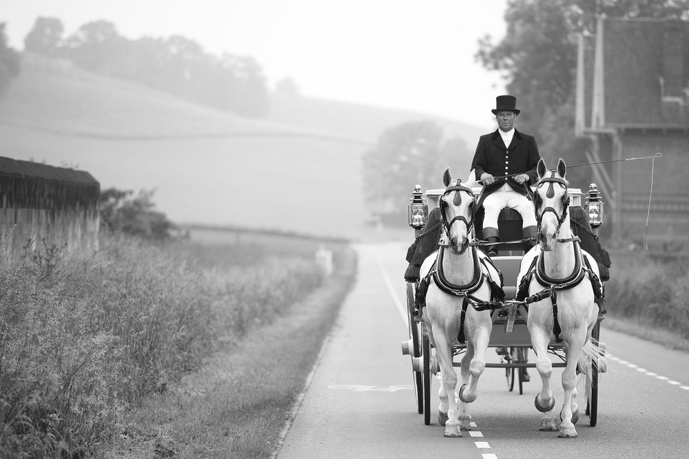 Delightfully romantic: the wedding carriage