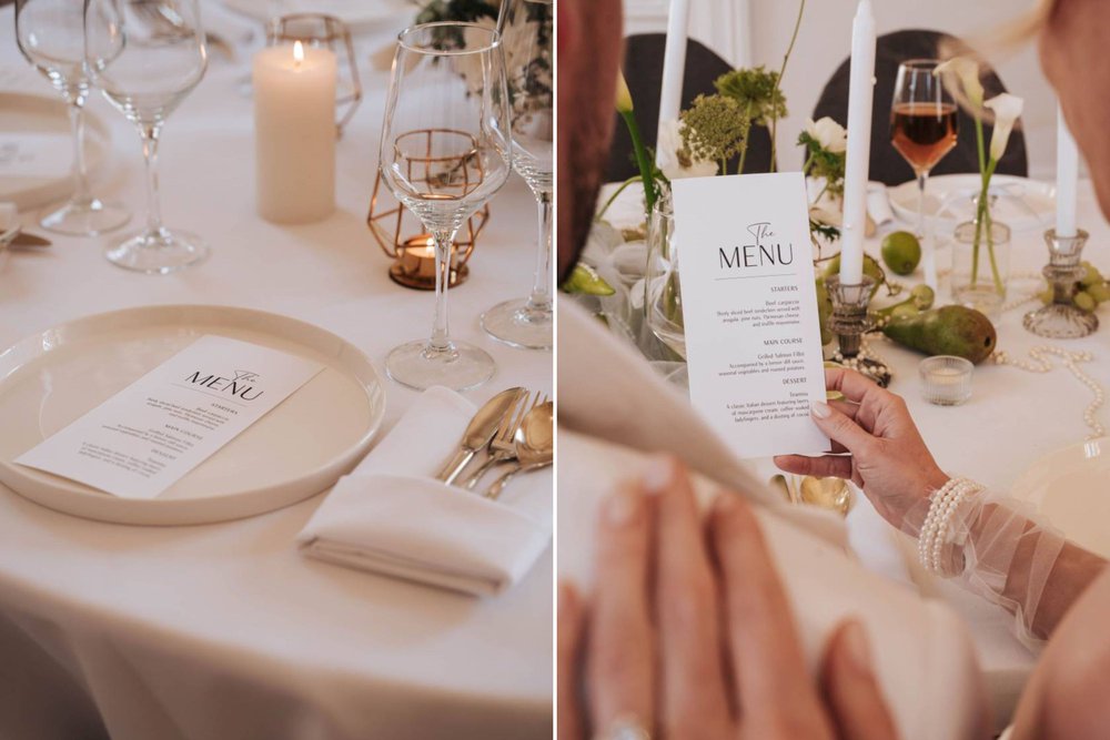Menus at your wedding: practical and perfectly aligned with your theme