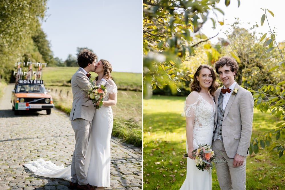 Het kleurrijke herfsthuwelijk van Ellen en Bart in Hove van Herpelgem