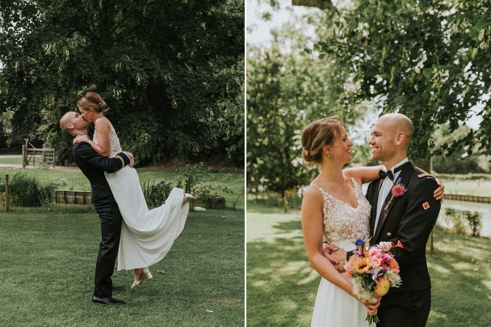 Het kleurrijke huwelijk van Tine & Nathan in Hoeve de Blauwpoorte