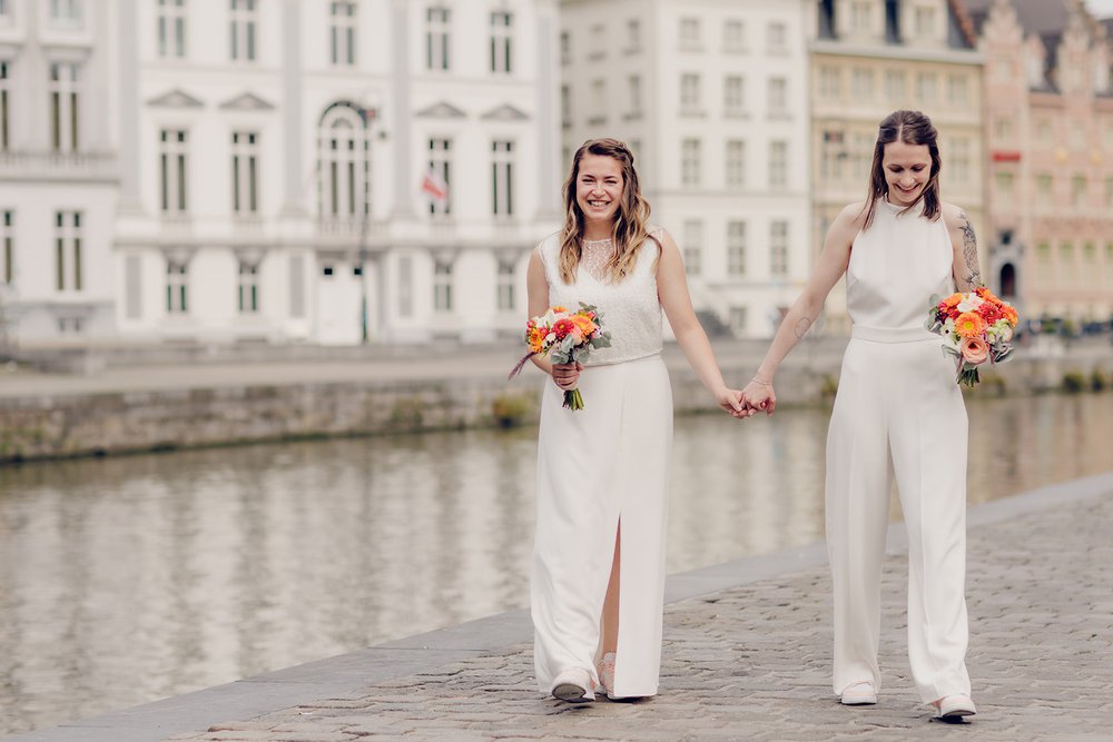 Fotoreportage: Sarah & Victoria’s Gentse droomhuwelijk