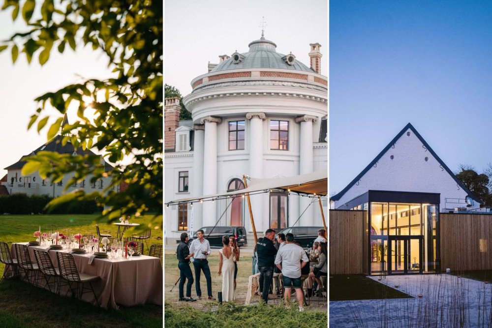 The most beautiful party rooms for a Belgian summer wedding
