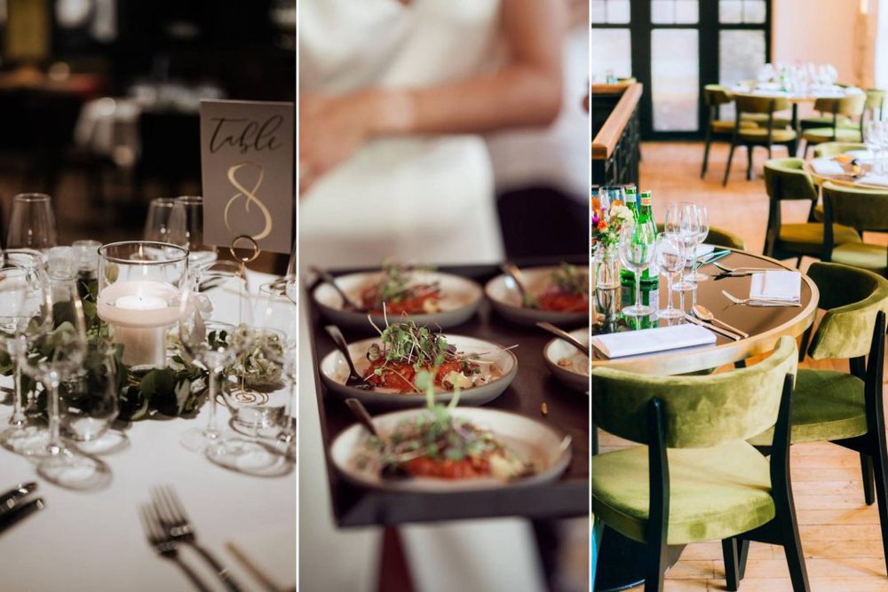 Gastronomic weddings in these party rooms