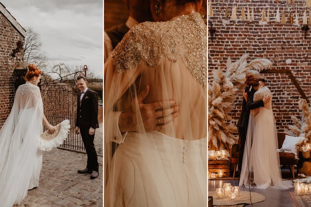 Elien & Dave’s intieme huwelijk met kaarslicht, vinyl en een koffer vol liefde