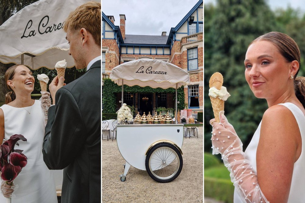 Een huwelijksdessert dat verrast: de stijlvolle gelatocart van La Carezza