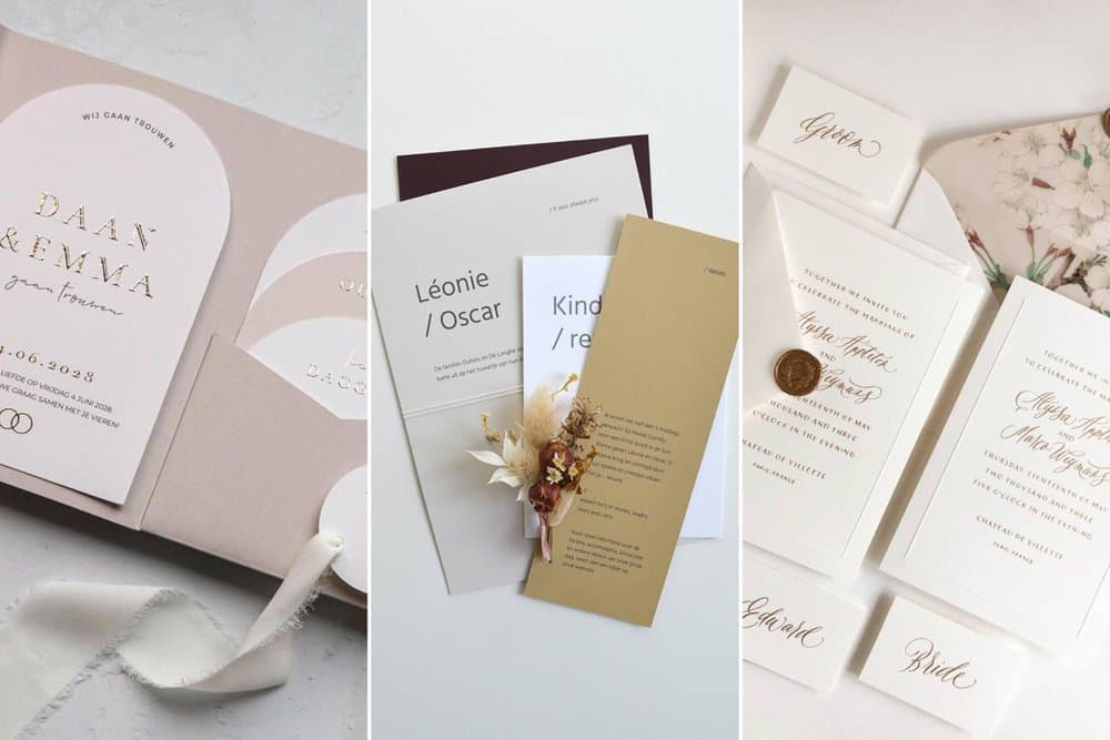 Deze 9 zaken mogen niet ontbreken op je trouwuitnodiging