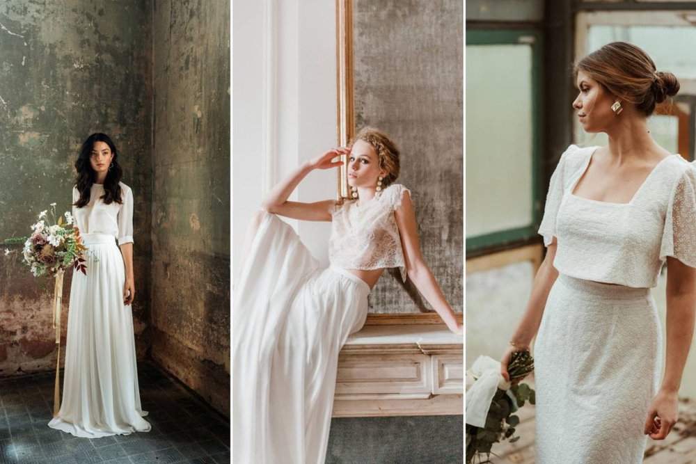 Repérée: la robe de mariée deux pièces!