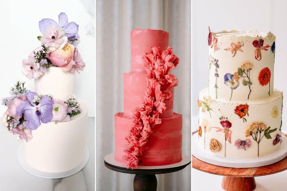 Wedding cakes for a unique dessert buffet
