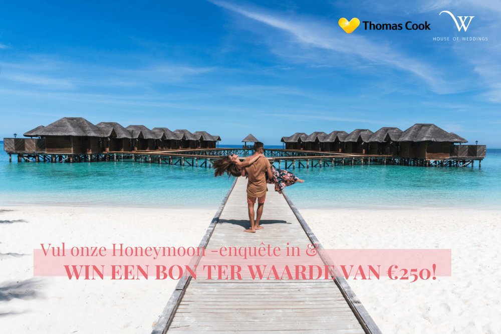 Doe mee aan de House of Weddings Honeymoonenquête (en win een bon van 250 euro van Thomas Cook)!