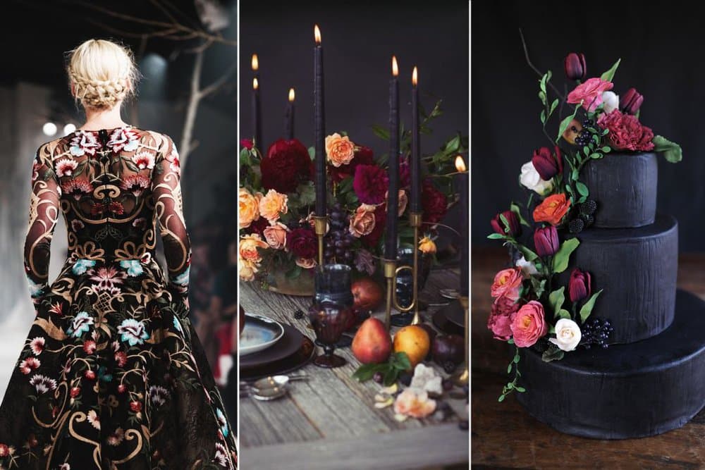 Trend: Donker met bloemen