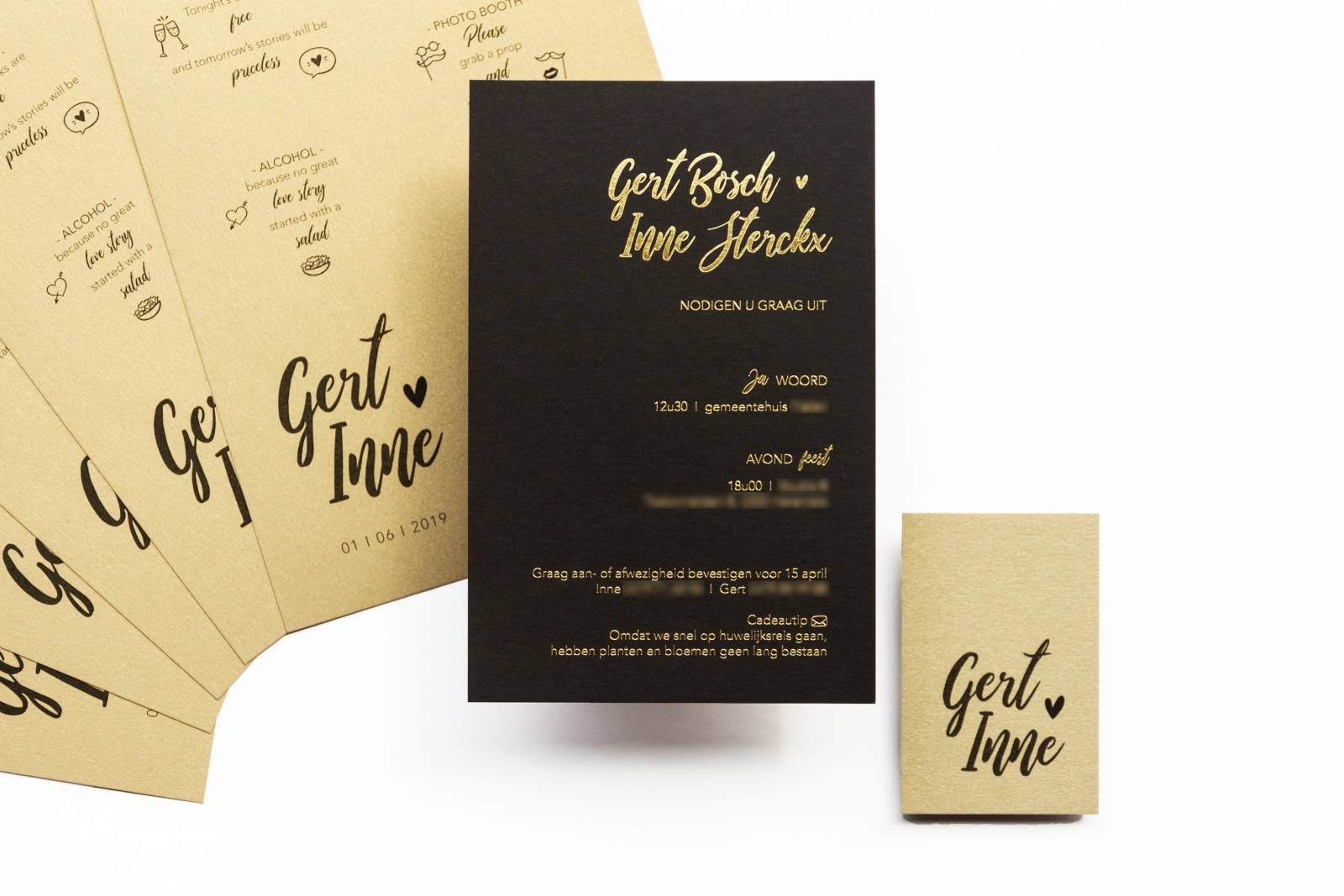 Designcards - trouwuitnodiging - drukwerk huwelijk - grafisch design - House of Weddings - 6
